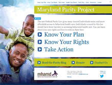 Tablet Screenshot of marylandparity.org